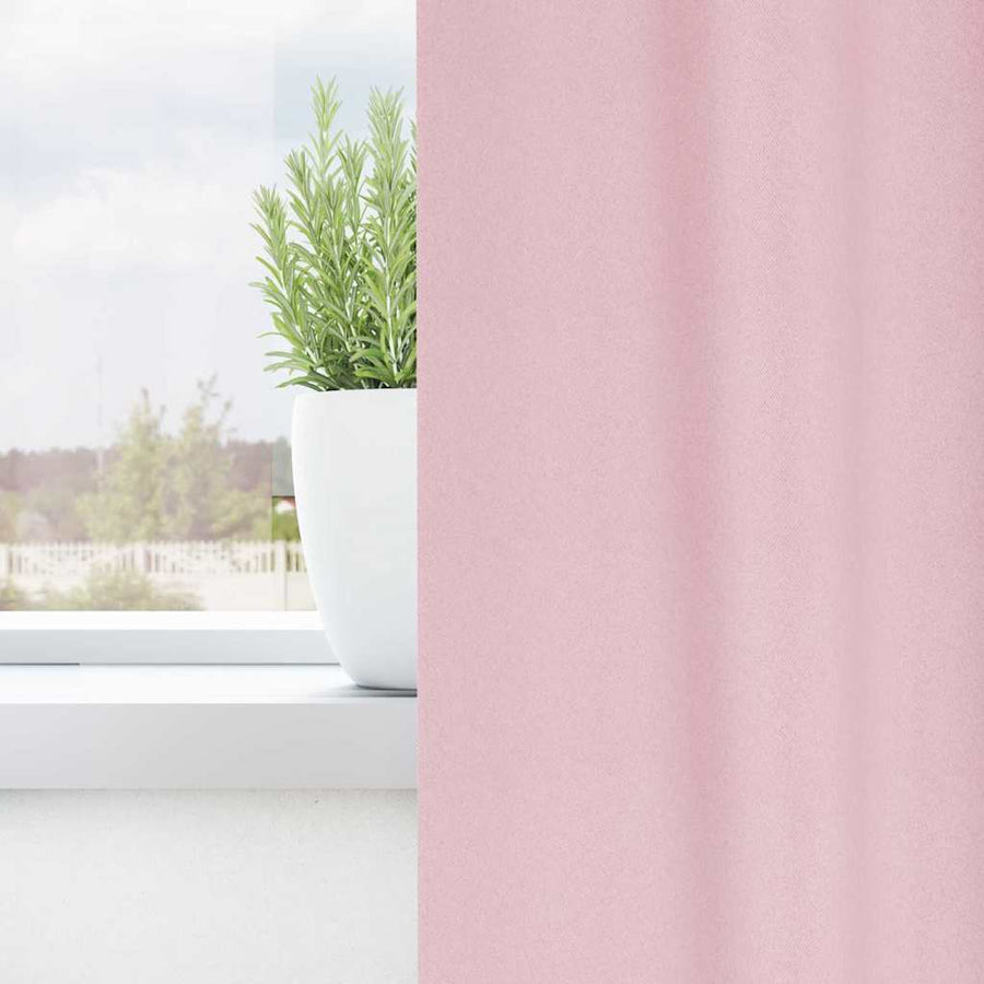Zwart-Out Gordijnen Met Ringen 2 Pcs Babyroze 225 X 140 Cm Felroze