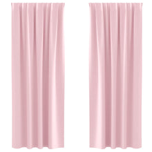 Zwart-Out Gordijnen Met Ringen 2 Pcs Babyroze 225 X 140 Cm Felroze