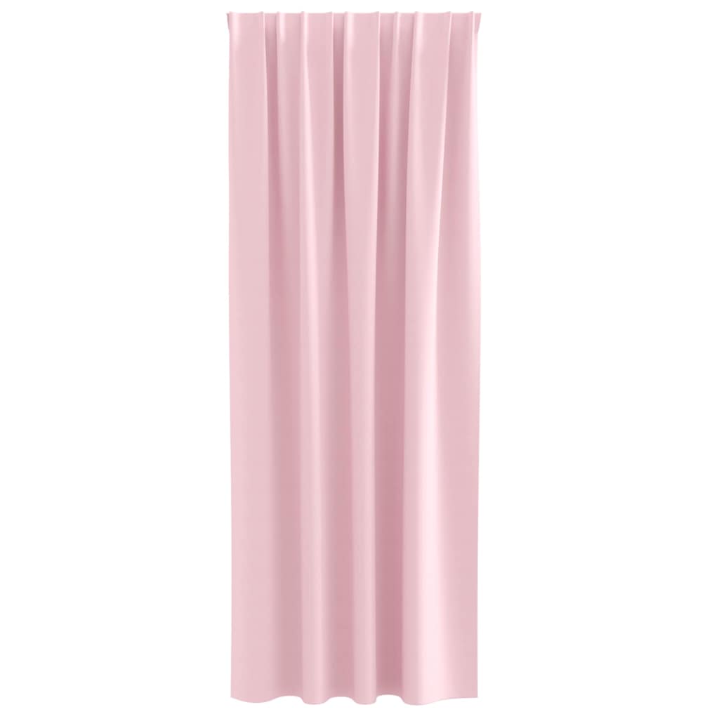 Zwart-Out Gordijnen Met Ringen 2 Pcs Babyroze 225 X 140 Cm Felroze
