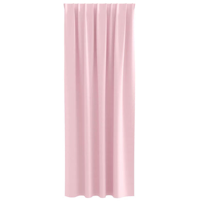 Zwart-Out Gordijnen Met Ringen 2 Pcs Babyroze 225 X 140 Cm Felroze