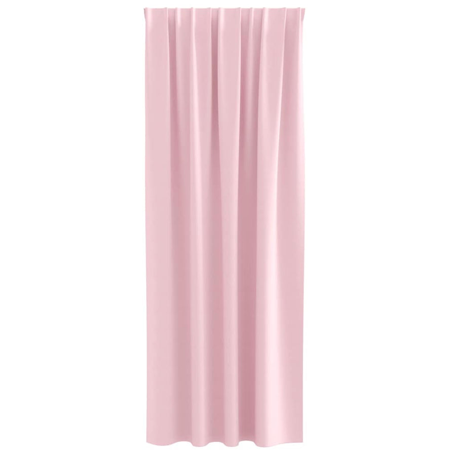 Zwart-Out Gordijnen Met Ringen 2 Pcs Babyroze 225 X 140 Cm Felroze