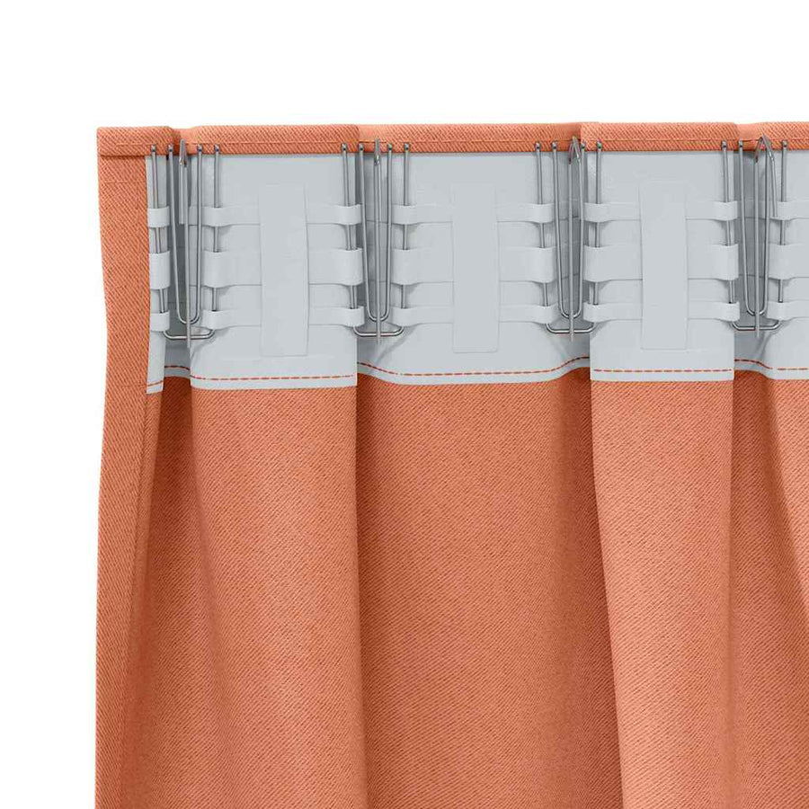 Gordijnen met gordijnen 2 pcs Terracotta Polyester
