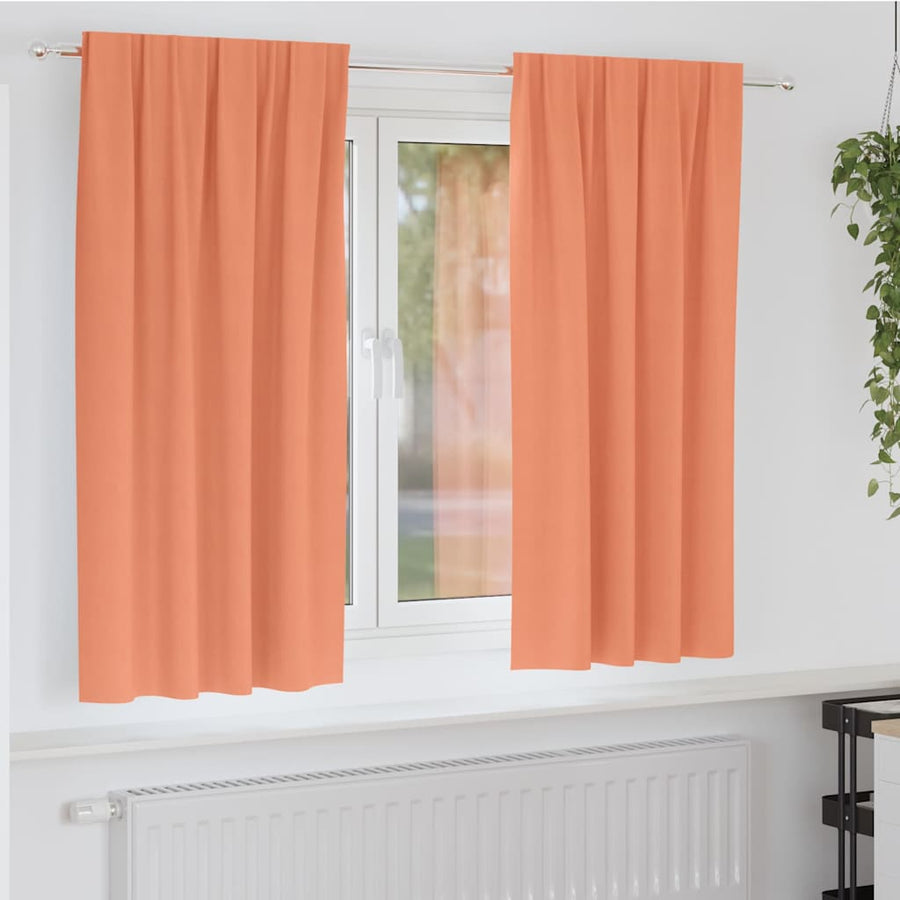 Gordijnen met gordijnen 2 pcs Terracotta Polyester