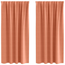 Gordijnen met gordijnen 2 pcs Terracotta Polyester