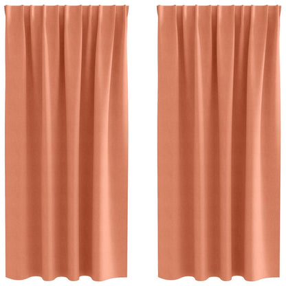 Gordijnen met gordijnen 2 pcs Terracotta Polyester