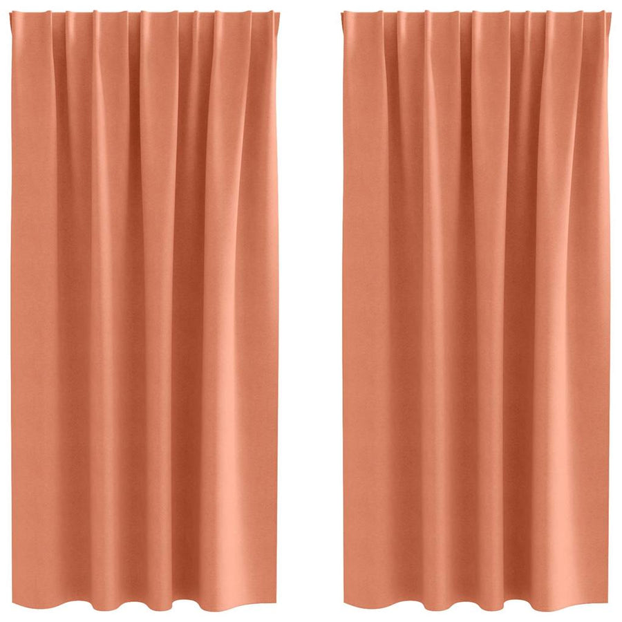 Gordijnen met gordijnen 2 pcs Terracotta Polyester