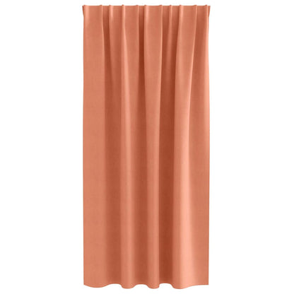 Gordijnen met gordijnen 2 pcs Terracotta Polyester