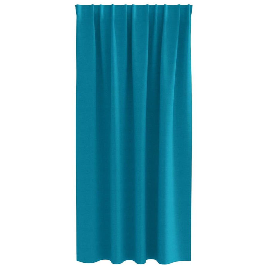 Gordijnen met gordijnen 2 pcs Turquoise Polyester