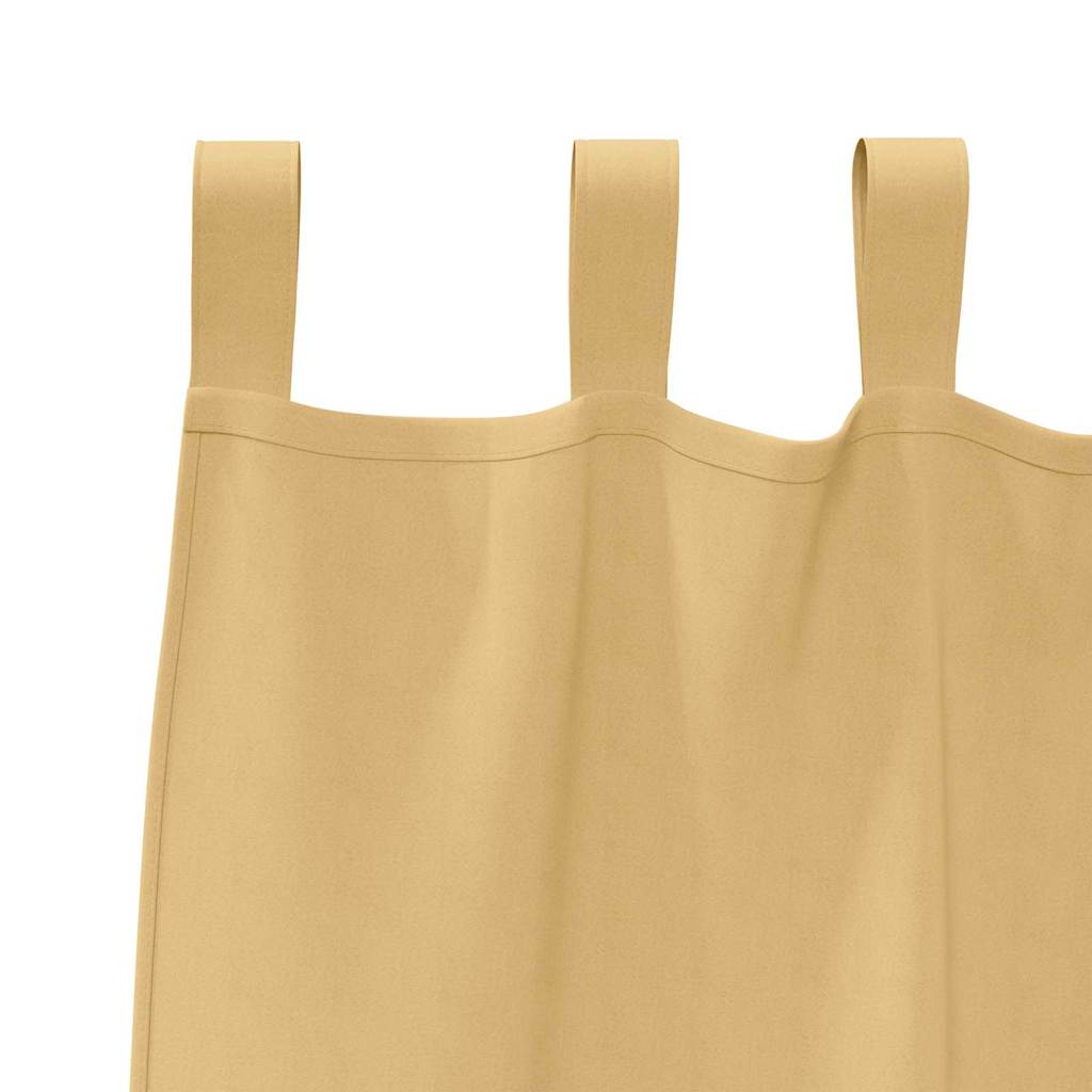 Gordijnen met gordijnen 2 pcs Beige Polyester