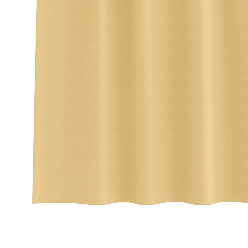 Gordijnen met gordijnen 2 pcs Beige Polyester