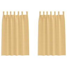 Gordijnen met gordijnen 2 pcs Beige Polyester