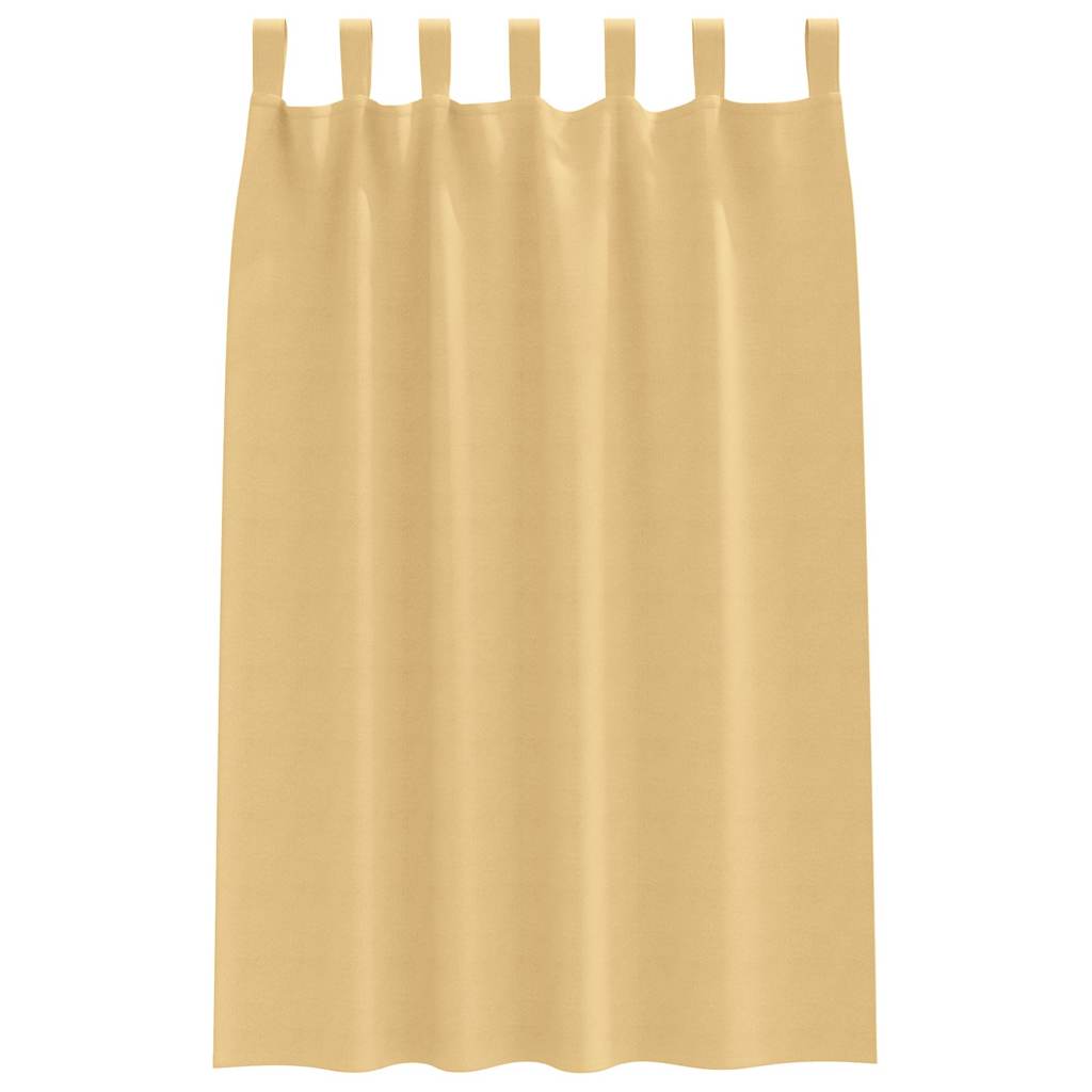 Gordijnen met gordijnen 2 pcs Beige Polyester