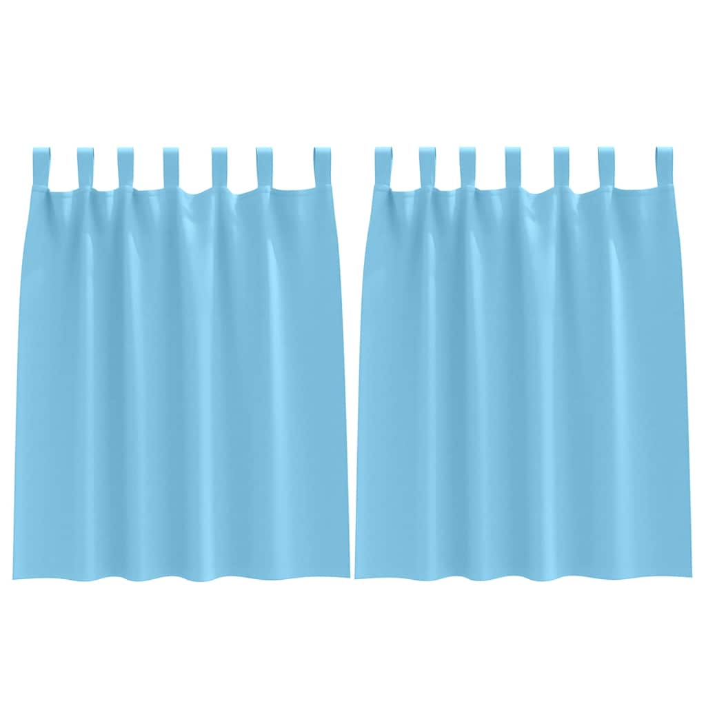 Gordijnen met gordijnen 2 pcs lichtblauw Polyester