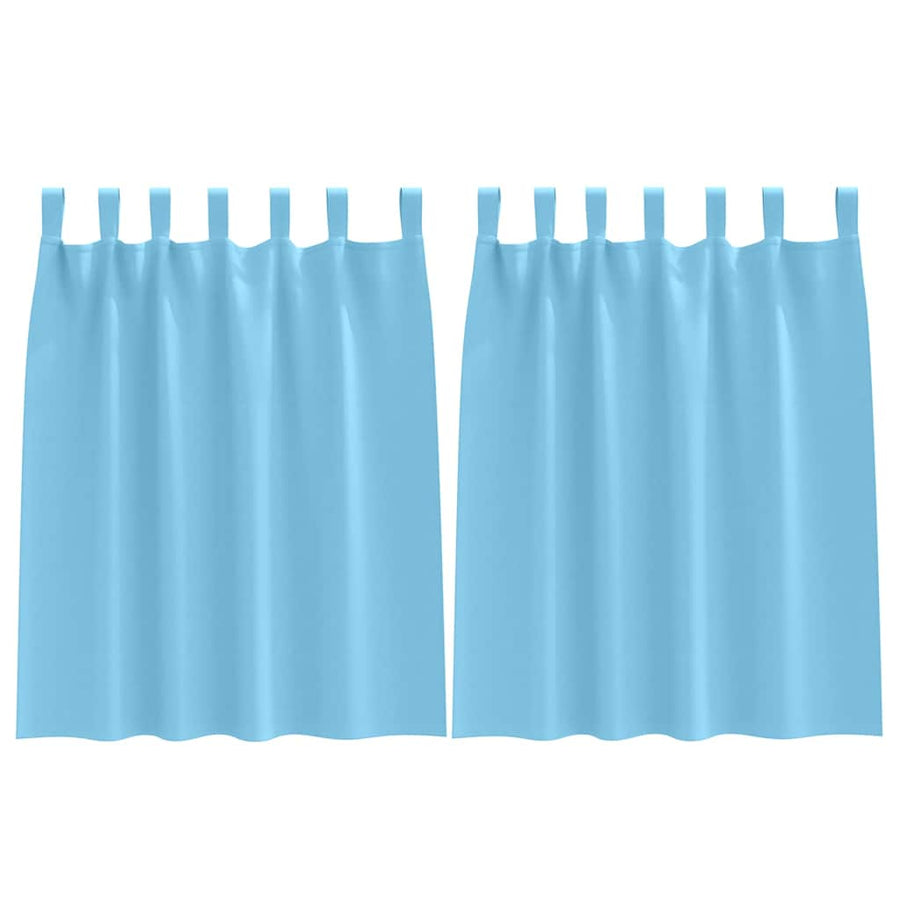 Gordijnen met gordijnen 2 pcs lichtblauw Polyester