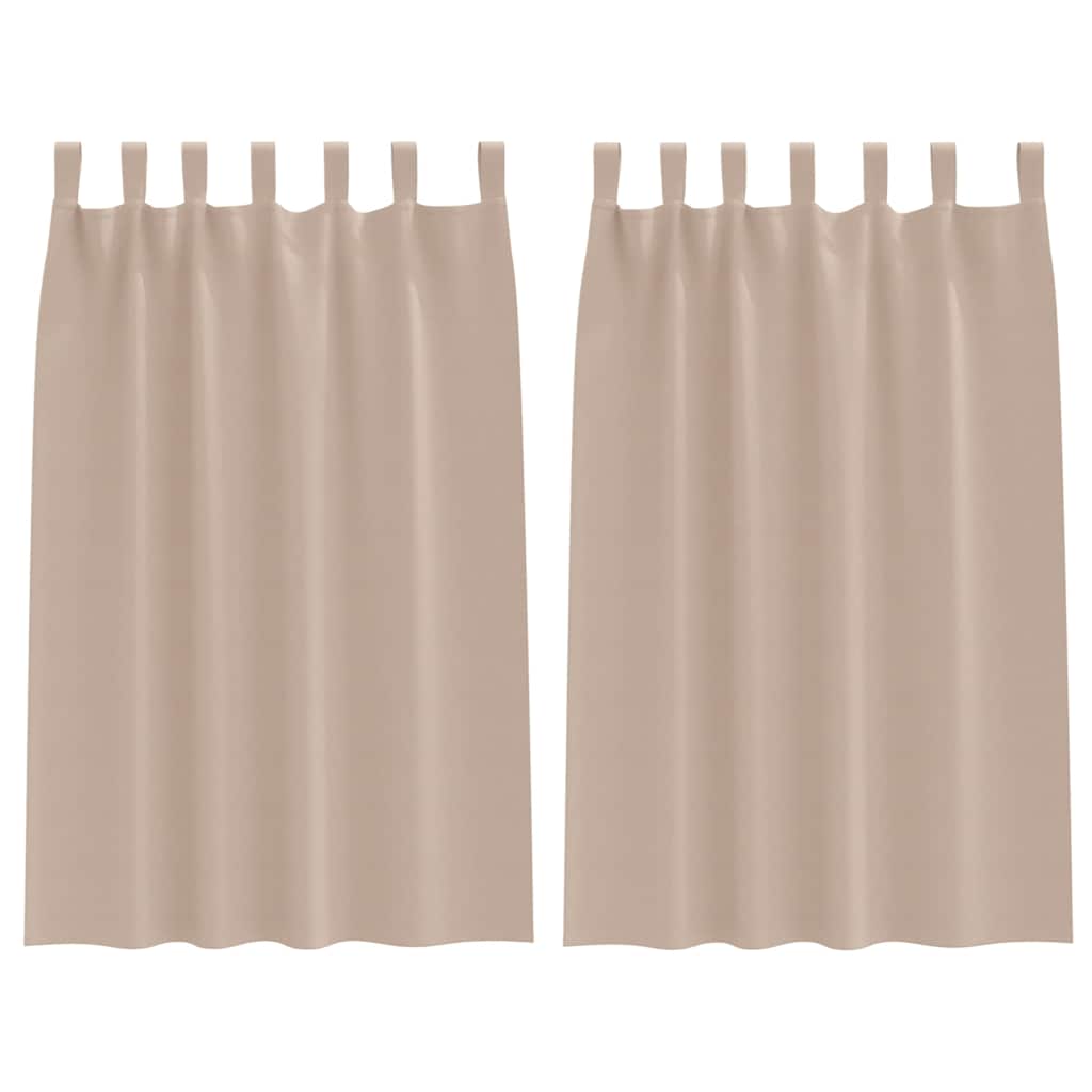 Gordijnen met gordijnen 2 pcs Taupe Polyester