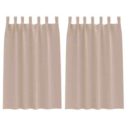 Gordijnen met gordijnen 2 pcs Taupe Polyester