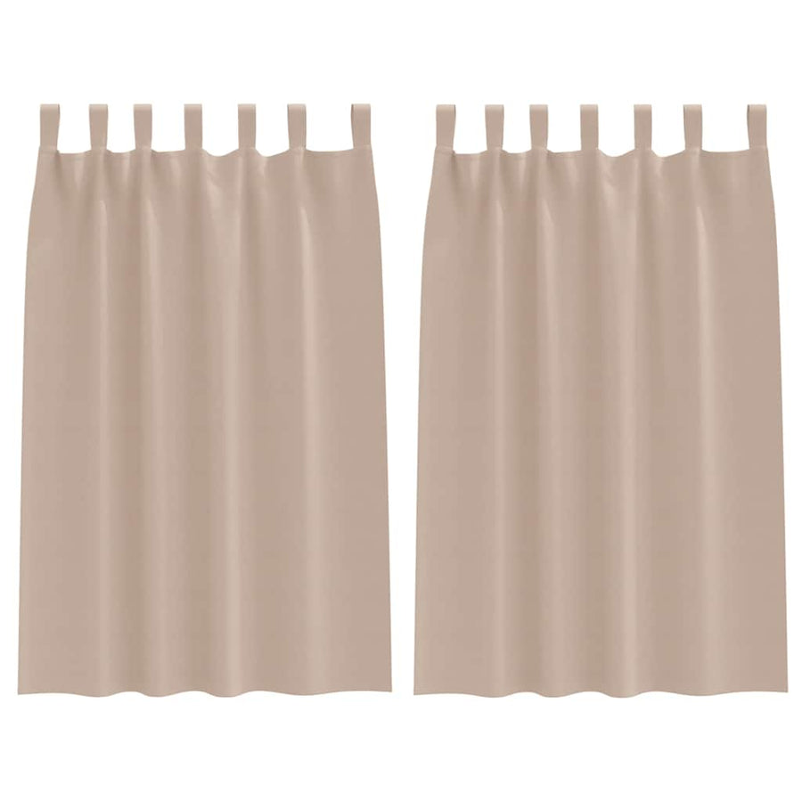 Gordijnen met gordijnen 2 pcs Taupe Polyester