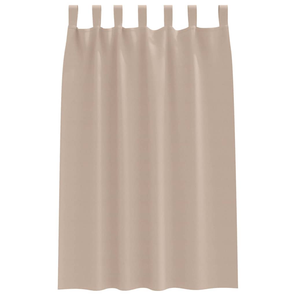 Gordijnen met gordijnen 2 pcs Taupe Polyester