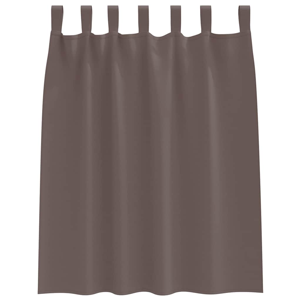 Gordijnen met gordijnen 2 pcs Donkerbruin Polyester