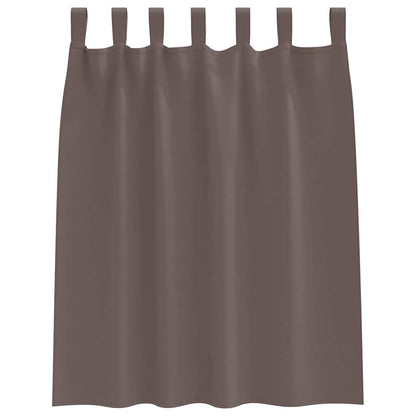 Gordijnen met gordijnen 2 pcs Donkerbruin Polyester