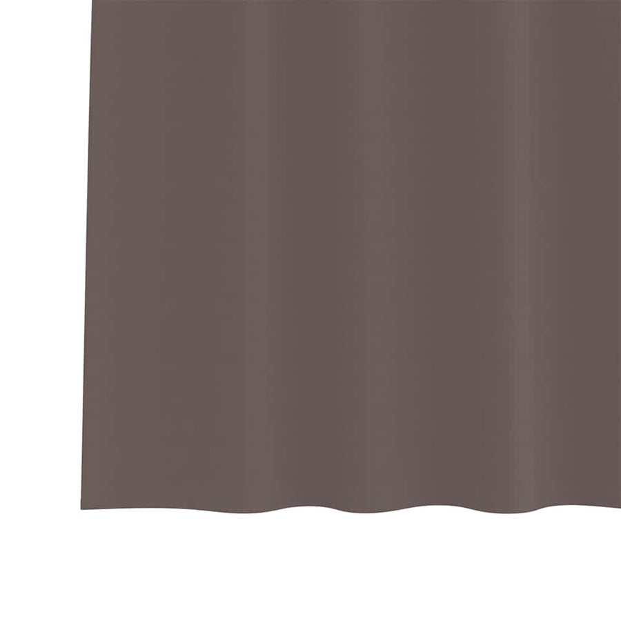 Gordijnen met gordijnen 2 pcs Donkerbruin Polyester