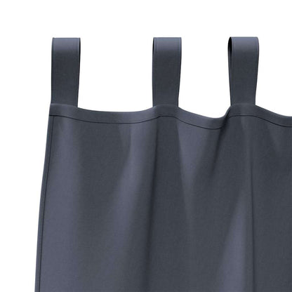 Gordijnen met gordijnen 2 pcs Antraciet Polyester