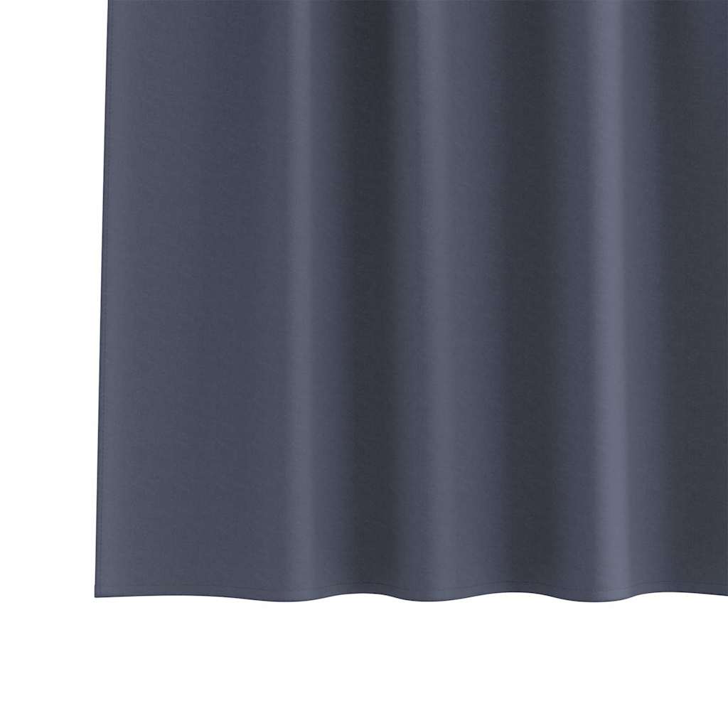 Gordijnen met gordijnen 2 pcs Antraciet Polyester