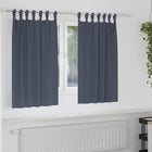 Blackout Curtains with Rings 2 pcs Anthracite 140 x 140 cm