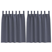 Gordijnen met gordijnen 2 pcs Antraciet Polyester