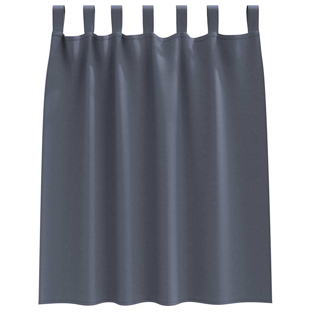 Gordijnen met gordijnen 2 pcs Antraciet Polyester