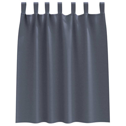Gordijnen met gordijnen 2 pcs Antraciet Polyester