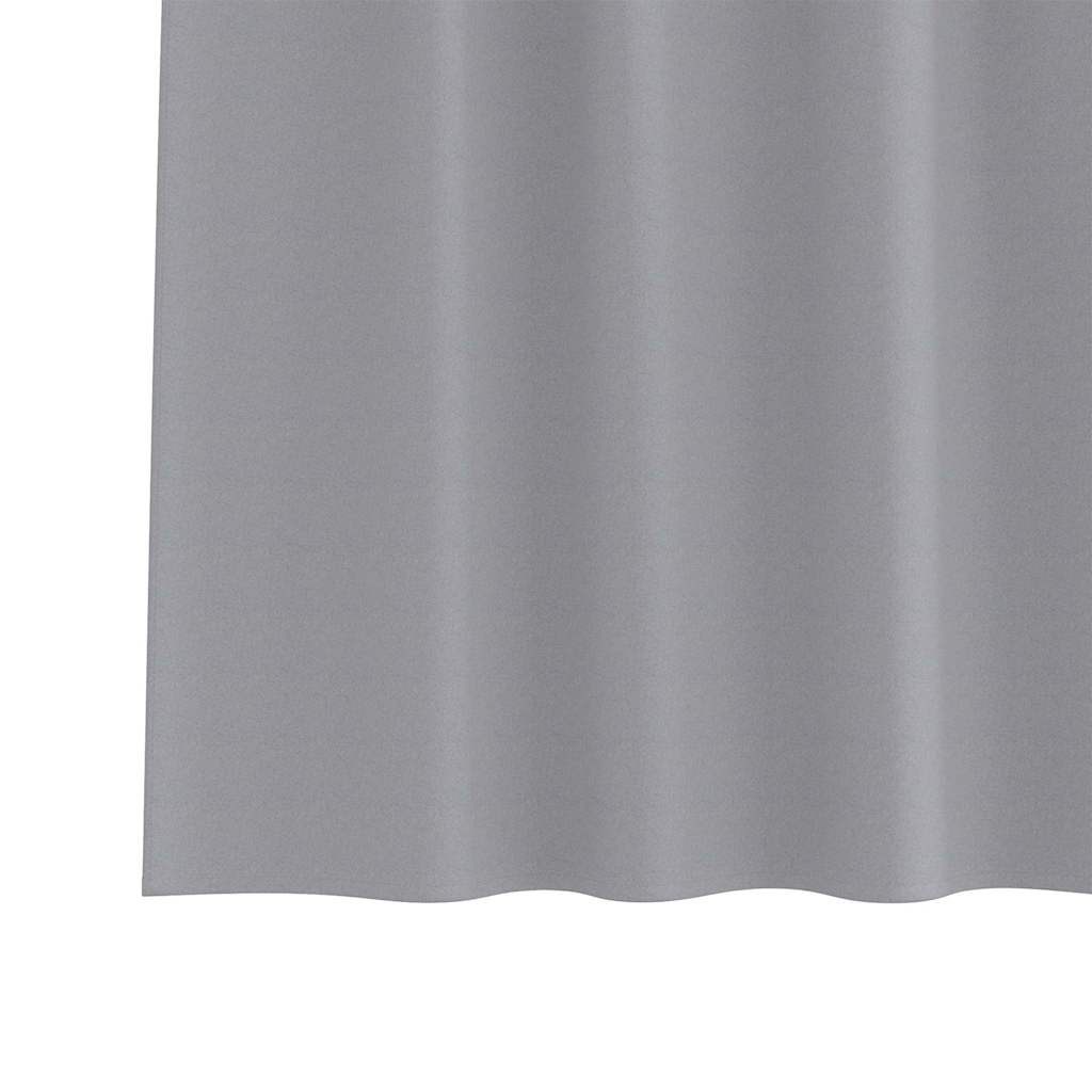 Gordijnen met gordijnen 2 pcs Lichtgrijs Polyester