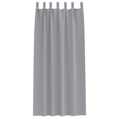 Gordijnen met gordijnen 2 pcs Lichtgrijs Polyester