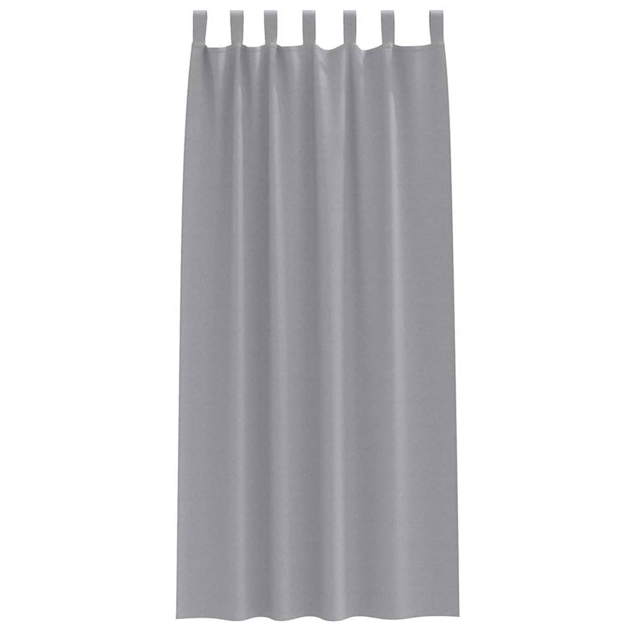Gordijnen met gordijnen 2 pcs Lichtgrijs Polyester