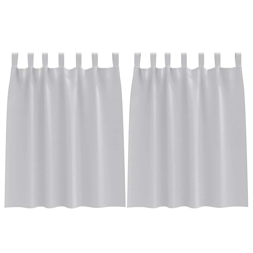 Gordijnen met gordijnen 2 pcs Lichtgrijs Polyester