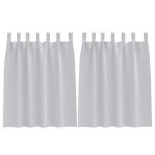Gordijnen met gordijnen 2 pcs Lichtgrijs Polyester