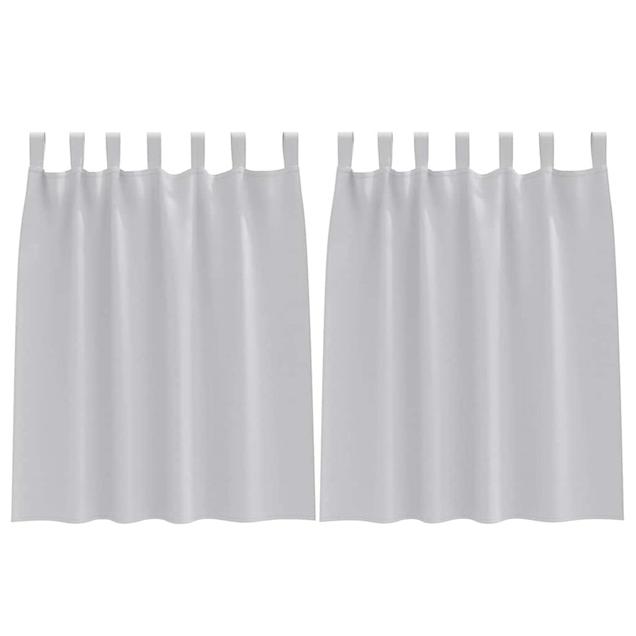 Gordijnen met gordijnen 2 pcs Lichtgrijs Polyester