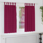 Blackout Curtains with Rings 2 pcs Wine Red 175 x 140 cm
