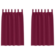 Gordijnen met gordijnen 2 pcs Wijnrood Polyester