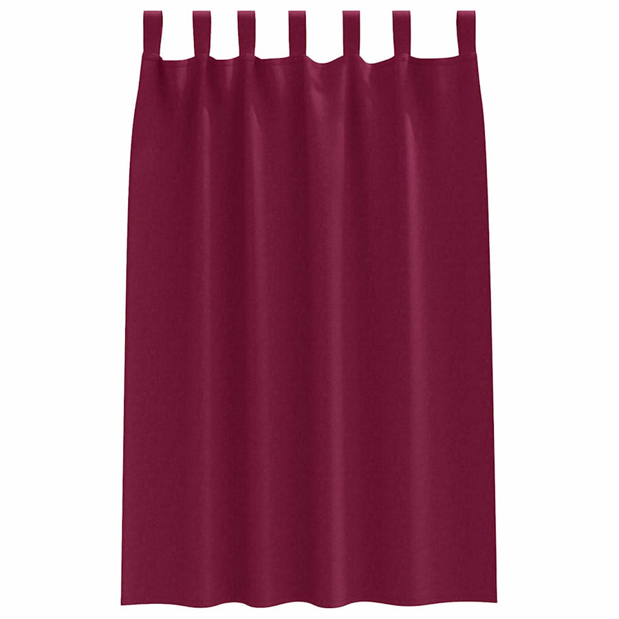 Gordijnen met gordijnen 2 pcs Wijnrood Polyester