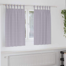 Gordijnen met gordijnen 2 pcs Metaalgrijs Polyester