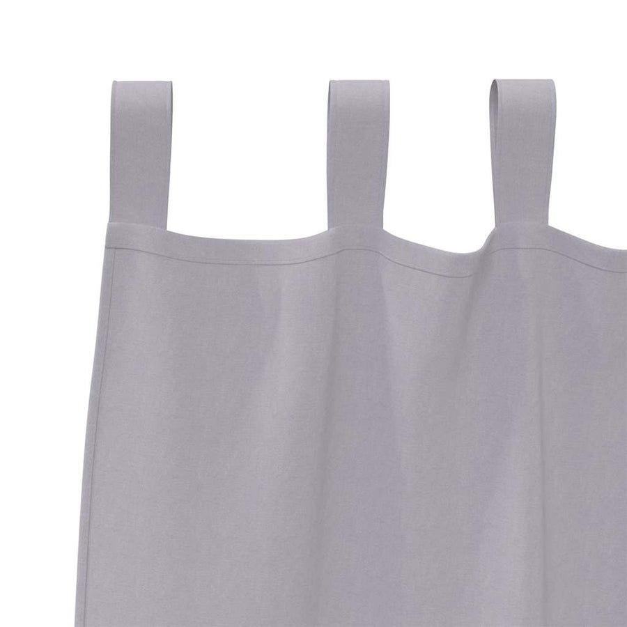 Gordijnen met gordijnen 2 pcs Metaalgrijs Polyester