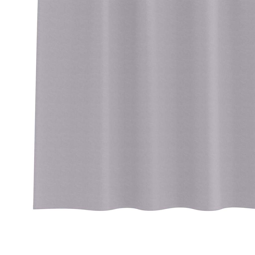 Gordijnen met gordijnen 2 pcs Metaalgrijs Polyester