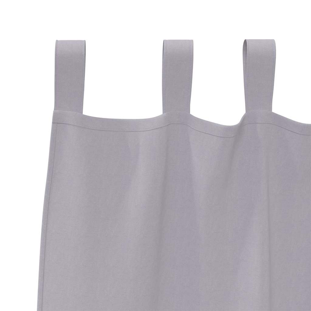 Gordijnen met gordijnen 2 pcs Metaalgrijs Polyester