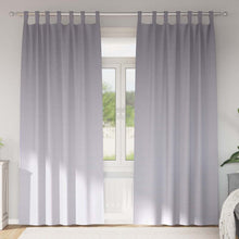 Gordijnen met gordijnen 2 pcs Metaalgrijs Polyester