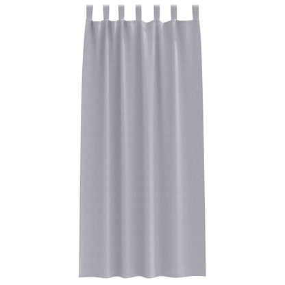 Gordijnen met gordijnen 2 pcs Metaalgrijs Polyester