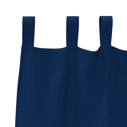 Gordijnen met gordijnen 2 pcs Donkerblauw Polyester