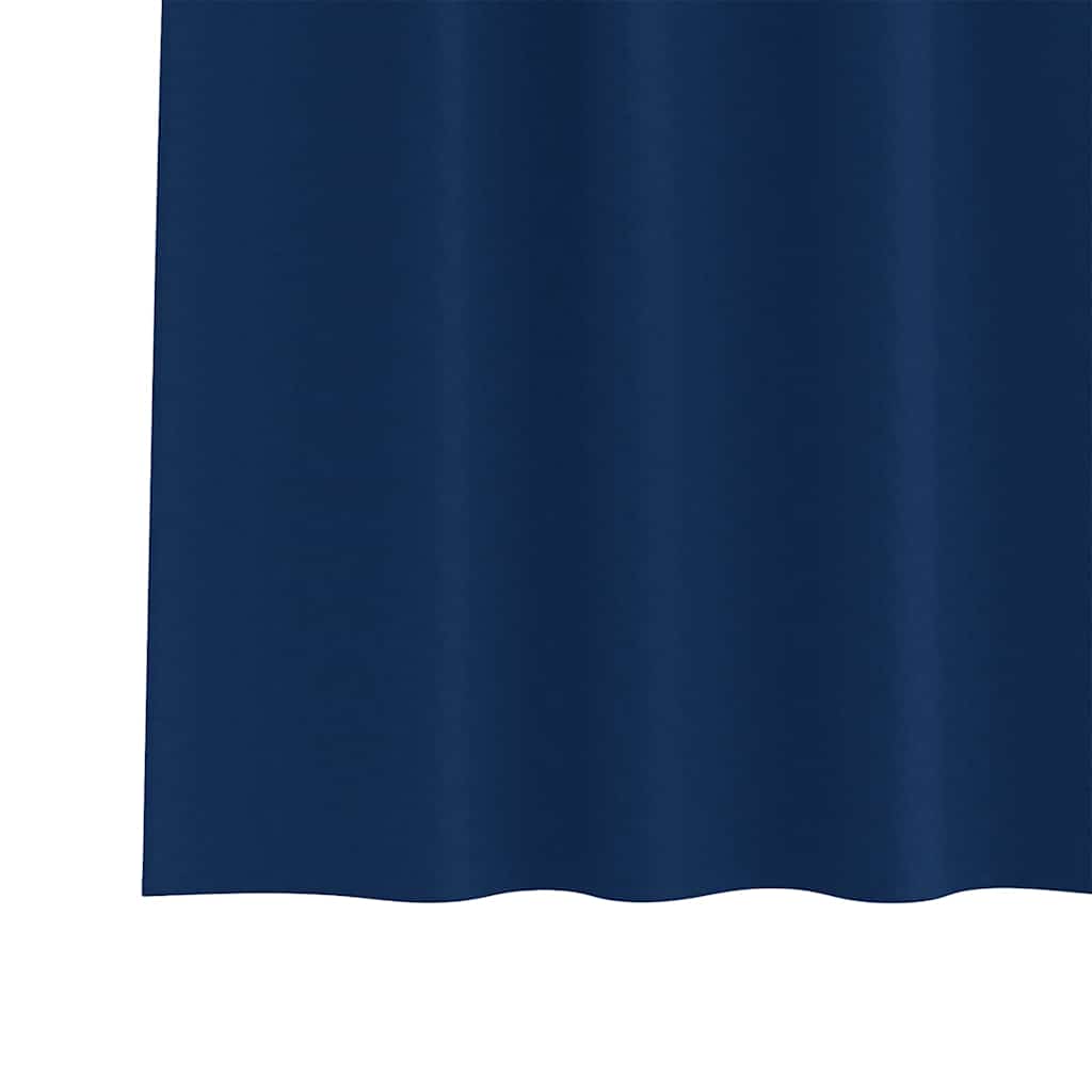 Gordijnen met gordijnen 2 pcs Donkerblauw Polyester
