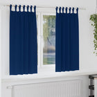 Blackout Curtains with Rings 2 pcs Dark Blue 175 x 140 cm