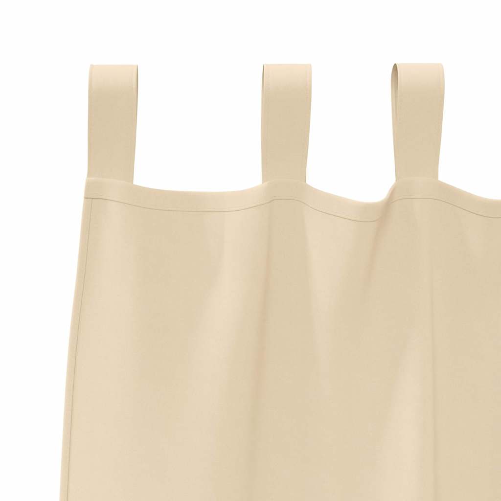 Gordijnen met gordijnen 2 pcs Crème Polyester